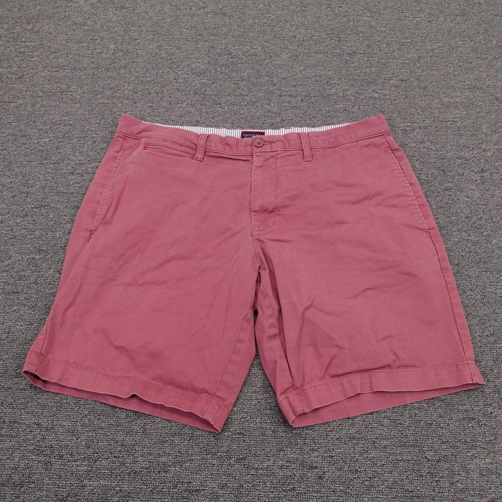 UNTUCKit Shorts Mens 36 Pink Chino Stretch Cotton 10 Inseam Casual Summer